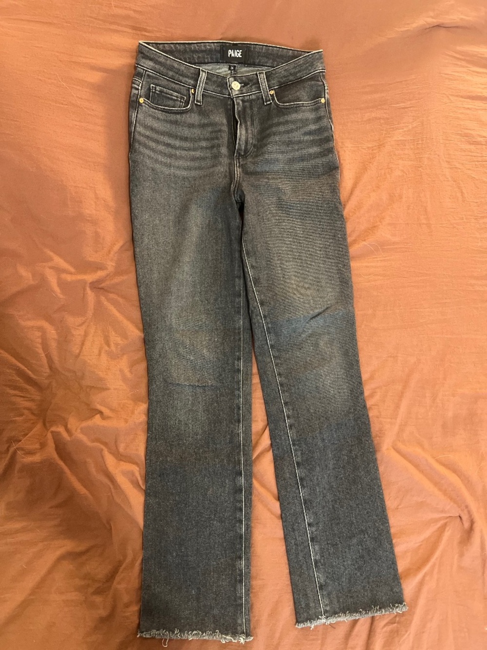 PAIGE Cindy High Rise Ankle Straight Jeans